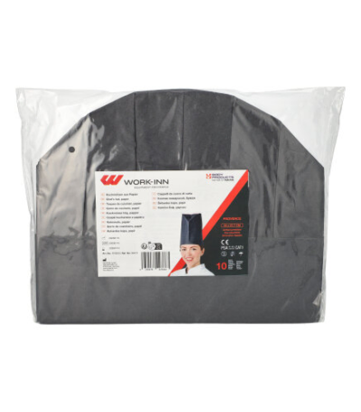 Product foto van Koksmuts crÃªpe zwart verstelbaar Provence set van 10