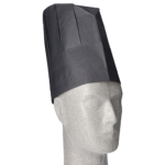 Product foto van Koksmuts crÃªpe zwart verstelbaar Provence set van 10