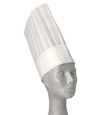 Product foto van Koksmuts nonwoven wit Toskana set van 5