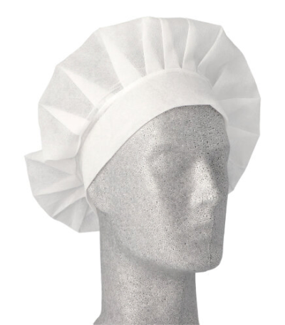 Product foto van Koksmuts nonwoven wit set van 10 France