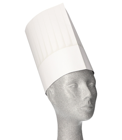 Product foto van Koksmuts papier wit verstelbaar set van 25 "WORK-INN/-PS" Burgund