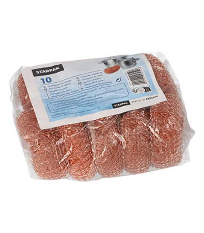 Product foto van Koperdoeken rond 9cm x 3cm set van 10