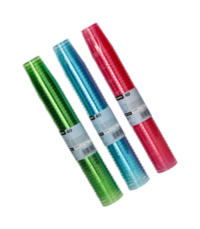 Product foto van Kunststof borrelglazen assorti kleuren set van 40