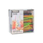 Product foto van Kunststof decoprikkers assorti kleuren set van 500 Drop