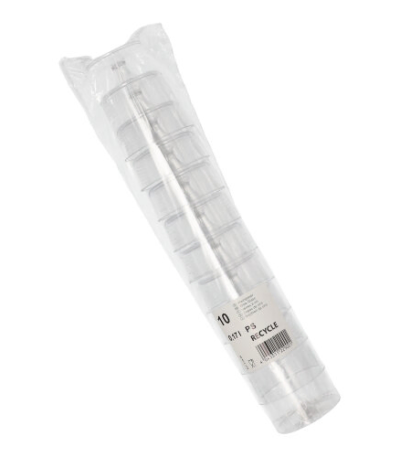 Product foto van Kunststof drinkbekers glashelder set van 10 170ml