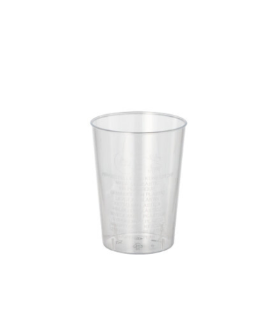 Product foto van Kunststof drinkbekers glashelder set van 45 70ml