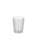 Product foto van Kunststof drinkbekers herbruikbaar 4cl onbreekbaar set van 50