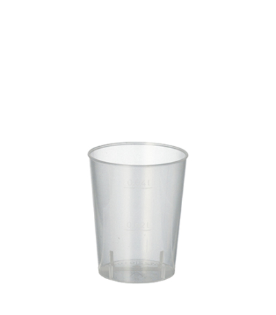 Product foto van Kunststof drinkbekers herbruikbaar 4cl onbreekbaar set van 50