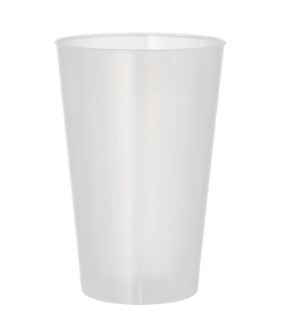 Product foto van Kunststof drinkbekers herbruikbaar transparant set van 10 400ml