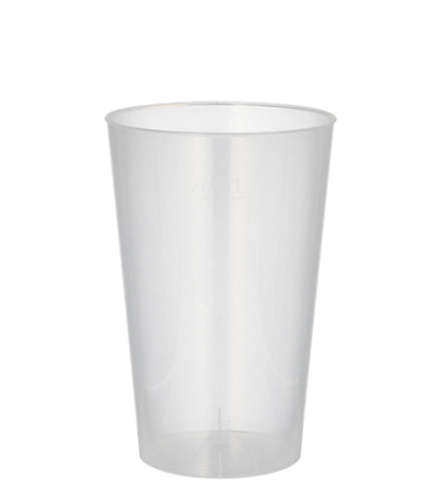 Product foto van Kunststof drinkbekers herbruikbaar transparant set van 10