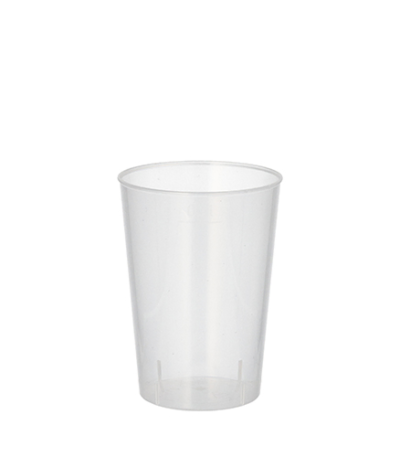 Product foto van Kunststof drinkbekers transparant 200ml onbreekbaar set van 20