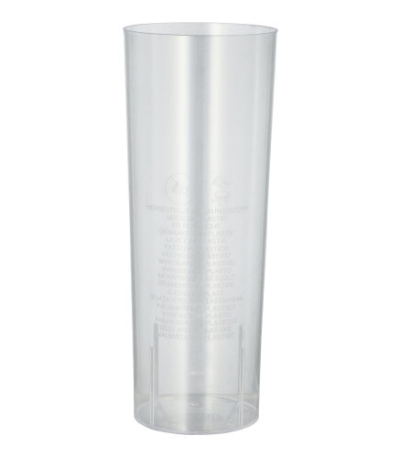 Product foto van Kunststof longdrinkglazen glashelder set van 10 300ml