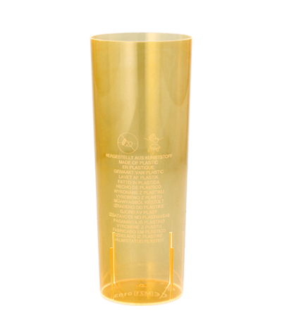 Product foto van Kunststof longdrinkglazen oranje set van 10 300ml