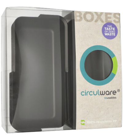 Product foto van Kunststof schalen hoekig zwart set van 12 Circulware