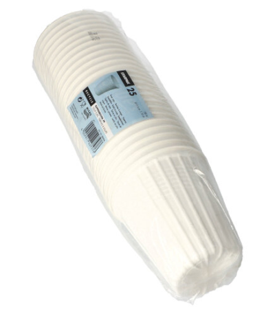 Product foto van Kunststof soepkommen To Go wit set van 25 750ml