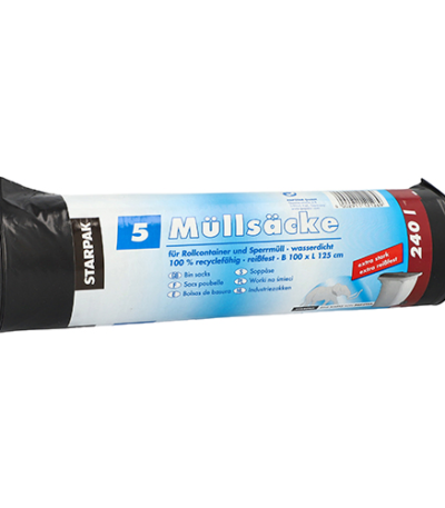 Product foto van LDPE Industriezakken zwart extra sterk 240l