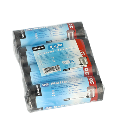 Product foto van LDPE Pedaalemmerzakken grijs 30l set van 80