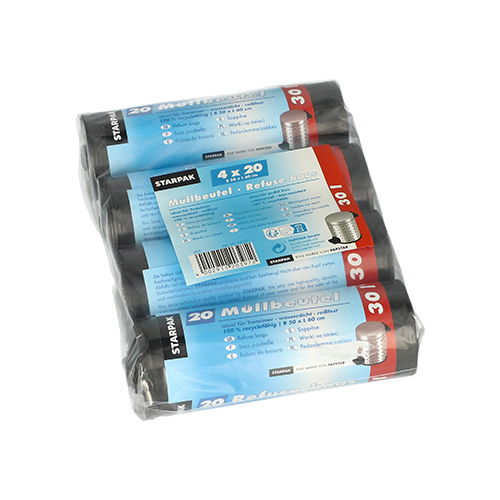 Product foto van LDPE Pedaalemmerzakken grijs 30l set van 80