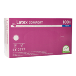 Product foto van Latex handschoenen poedervrij Comfort wit/natuur set van 100 Medi-Inn M