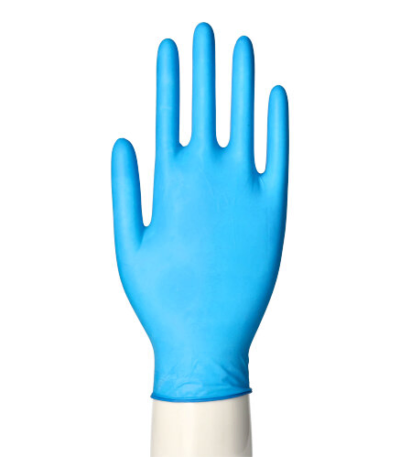 Product foto van Latex handschoenen poedervrij blauw M set van 100 Medi-Inn Blue Grip