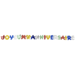 Product foto van Letterguirlande Joyeux Anniversaire 1