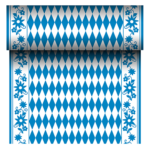 Product foto van Linnen tafellopers Airlaid Beiers blauw 24m