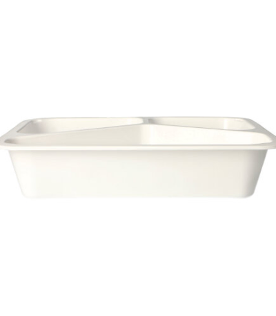 Product foto van Magnetronschalen PP wit 3-vaks set van 50 1095ml