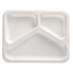 Product foto van Magnetronschalen PP wit set van 50 3-vaks 765ml