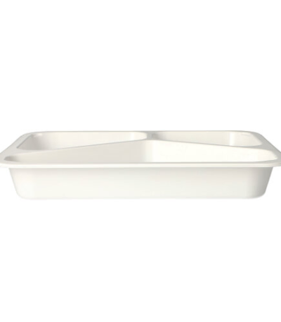 Product foto van Magnetronschalen PP wit set van 50 3-vaks 765ml