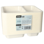 Product foto van Magnetronschalen PP wit set van 50 866ml