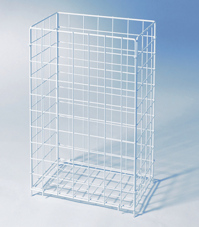 Product foto van Metaaldraad afvalkorf wit 63x41x25