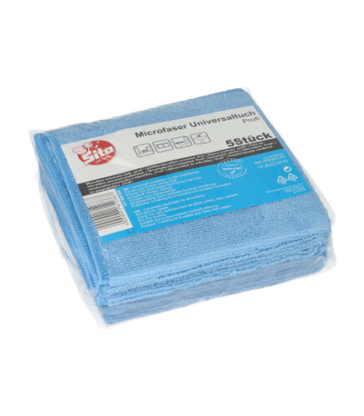 Product foto van Microvezeldoekjes blauw 32x32cm set van 5 Profi