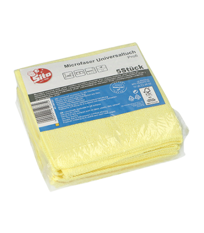 Product foto van Microvezeldoekjes geel set van 5 Profi