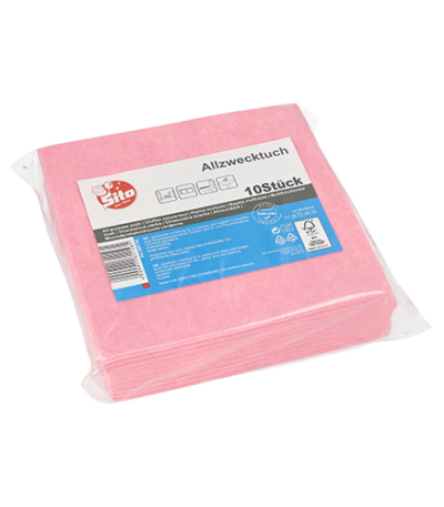 Product foto van Microvezeldoekjes roze set van 10