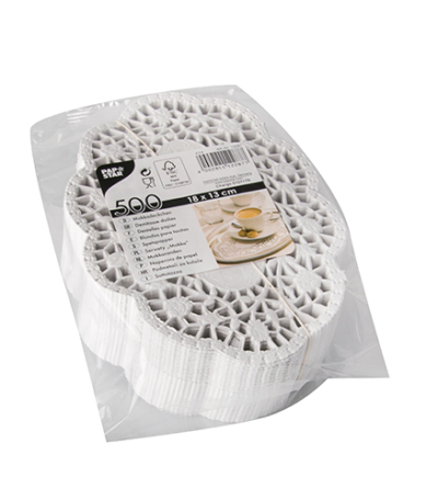 Product foto van Mokkaranden ovaal wit set van 500