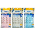 Product foto van Mondmaskers kinder 3-laags assorti kleuren set van 10 Lifemed