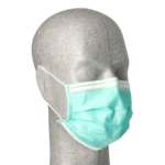 Product foto van Mondmaskers type II 3-laags groen set van 50 Medi-Inn