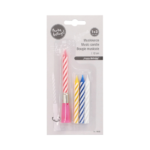 Product foto van Muziekkaarsen assorti kleuren Happy Birthday set van 5