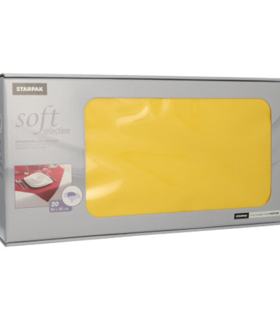 Product foto van Napperons nonwoven geel 80x80 cm set van 20