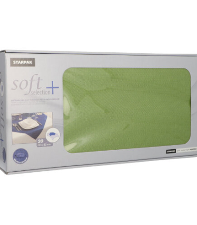 Product foto van Napperons nonwoven olijfgroen 80x80cm set van 20