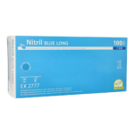 Product foto van Nitril handschoenen poedervrij blauw set van 100 maat M Medi-Inn