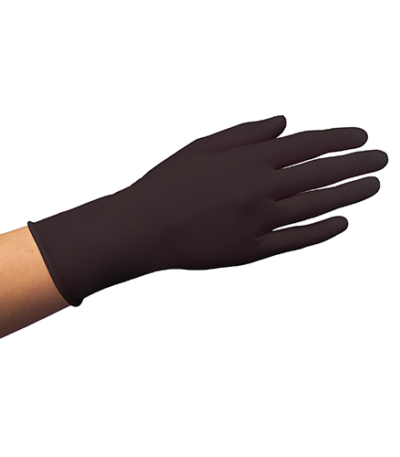 Product foto van Nitrile handschoenen poedervrij zwart M set van 100 WORK-INN