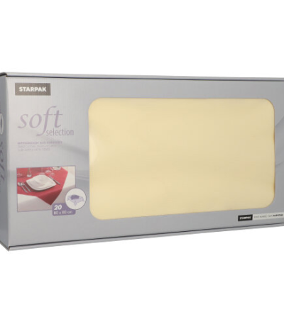 Product foto van Nonwoven Napperons creme set van 20 80x80 cm