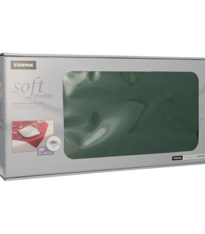 Product foto van Nonwoven servetten donkergroen 80x80cm set van 20