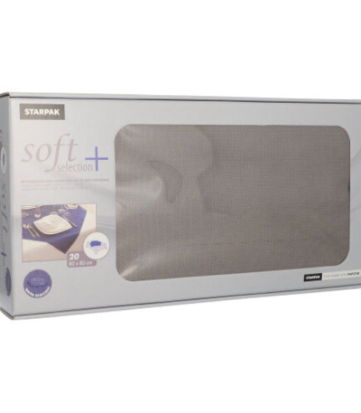 Product foto van Nonwoven servetten grijs 80x80cm set van 20