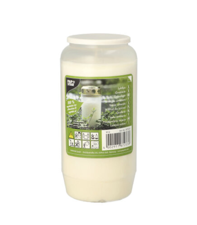 Product foto van Oliehouder plantaardig vet transparant wit 14cm