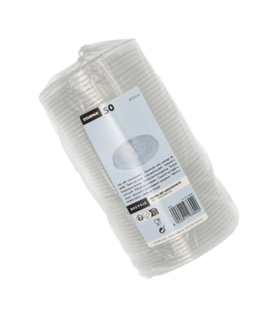 Product foto van PET Deksel Hurricane glashelder 50 stuks