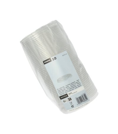 Product foto van PET deksels Hurricane glashelder set van 50