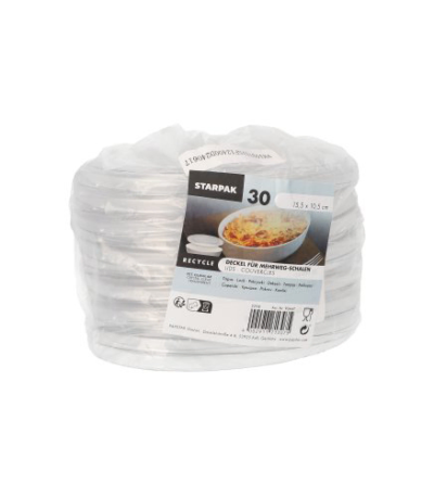 Product foto van PET deksels ovaal glashelder set van 30 Cella