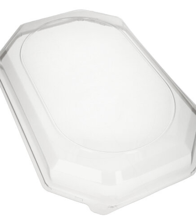 Product foto van PET deksels voor serveerschalen transparant 10 stuks
